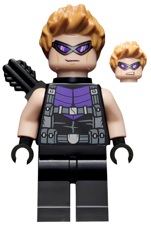 Минифигурка Lego Super Heroes Hawkeye - Black and Dark Purple Suit, Quiver, Goggles sh0626 U